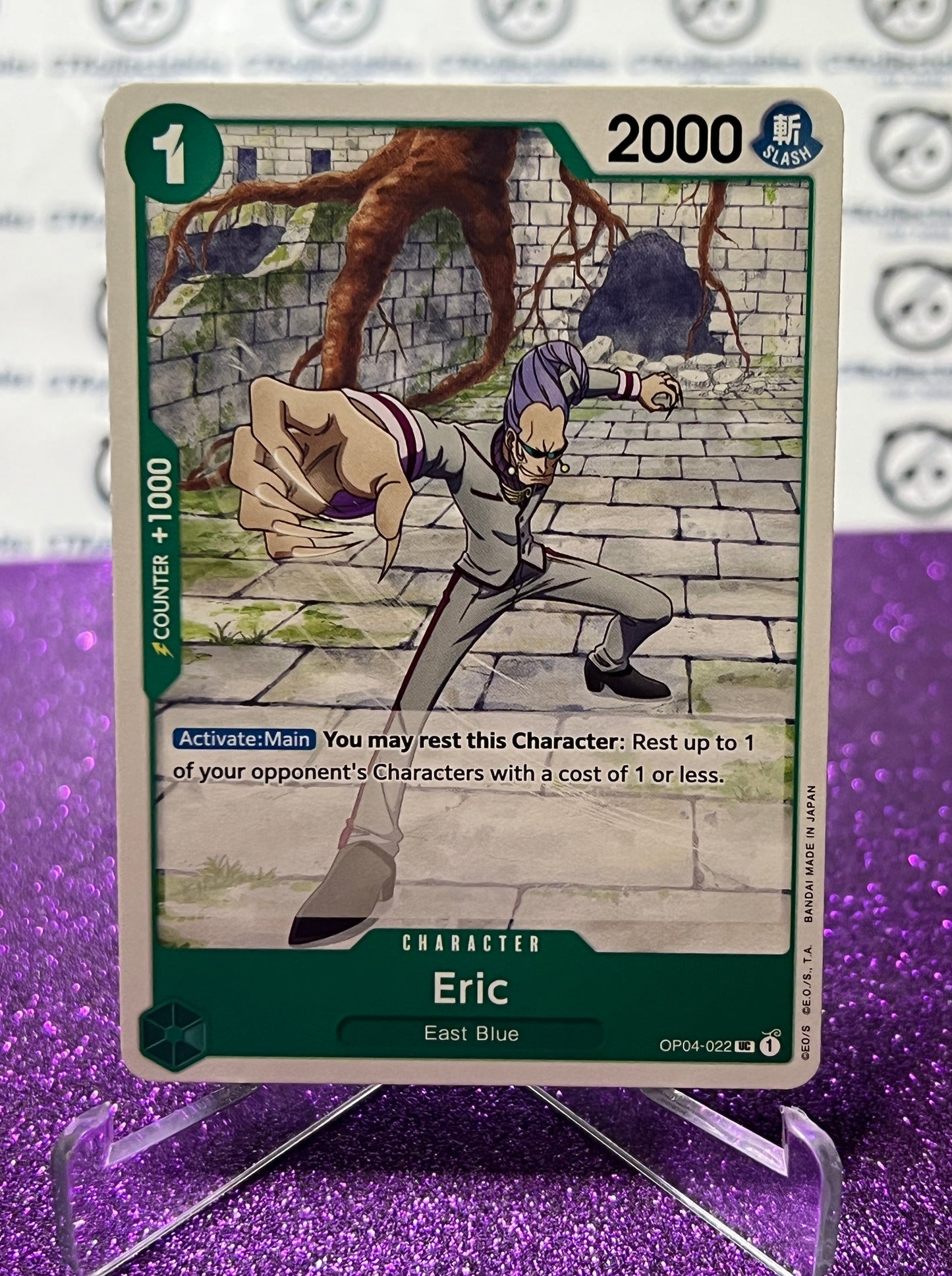 ONE PIECE ERIC # OP04-022 KINGDOMS OF INTRIGUE UNCOMMON CARD 2023