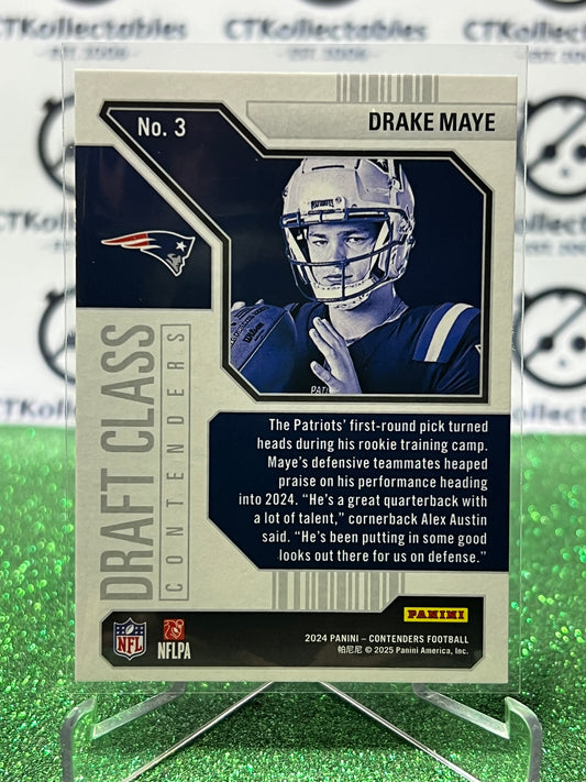 2024 PANINI CONTENDERS DRAKE MAYE # 3 RC DRAFT CLASS NEW ENGLAND PATRIOTS NFL GRIDIRON CARD