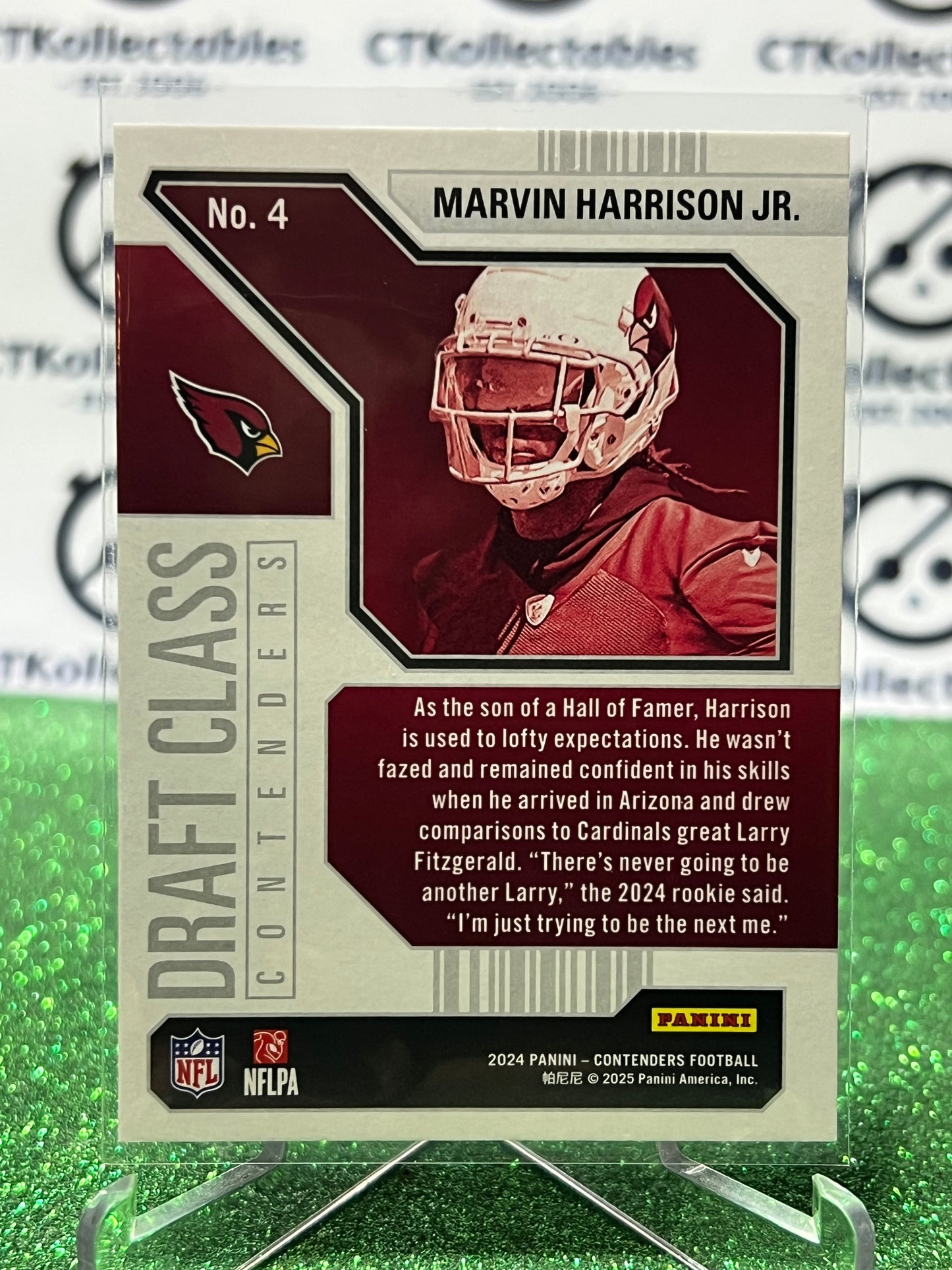 2024 PANINI CONTENDERS MARVIN HARRISON JR. # 4 RC DRAFT CLASS ARIZONA CARDINALS NFL GRIDIRON CARD