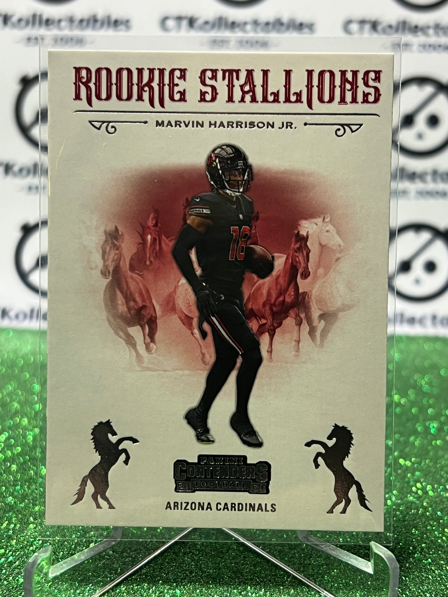 2024 PANINI CONTENDERS MARVIN HARRISON JR. # 5 ROOKIE STALLIONS ARIZONA CARDINALS NFL GRIDIRON CARD