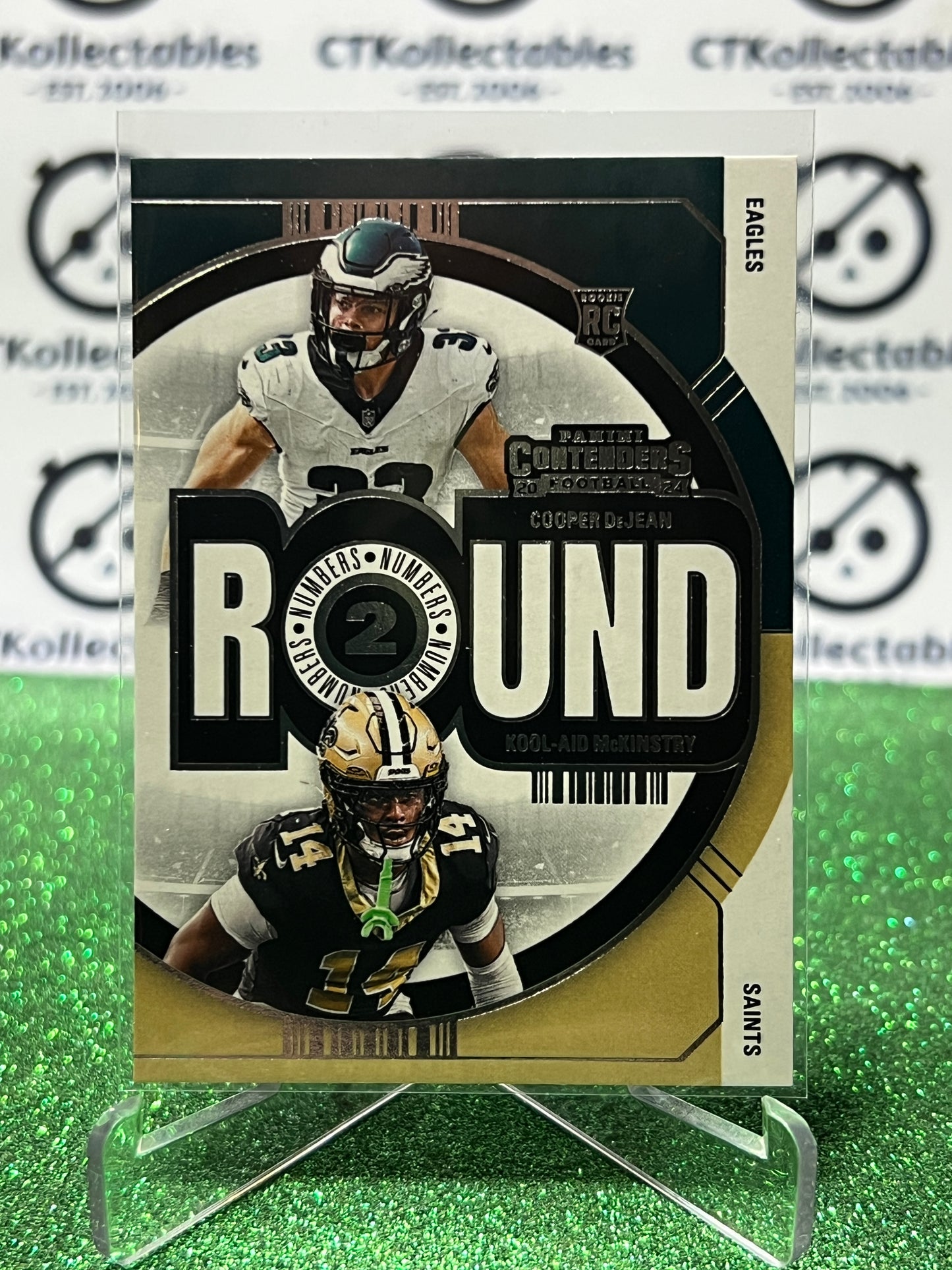 2024 PANINI CONTENDERS COOPER DEJEAN EAGLES / KOOL-AID McKINSTRY SAINTS # 11 RC ROUND NUMBERS NFL GRIDIRON CARD