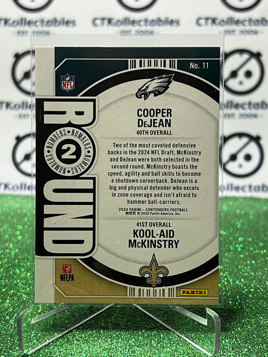 2024 PANINI CONTENDERS COOPER DEJEAN EAGLES / KOOL-AID McKINSTRY SAINTS # 11 RC ROUND NUMBERS NFL GRIDIRON CARD
