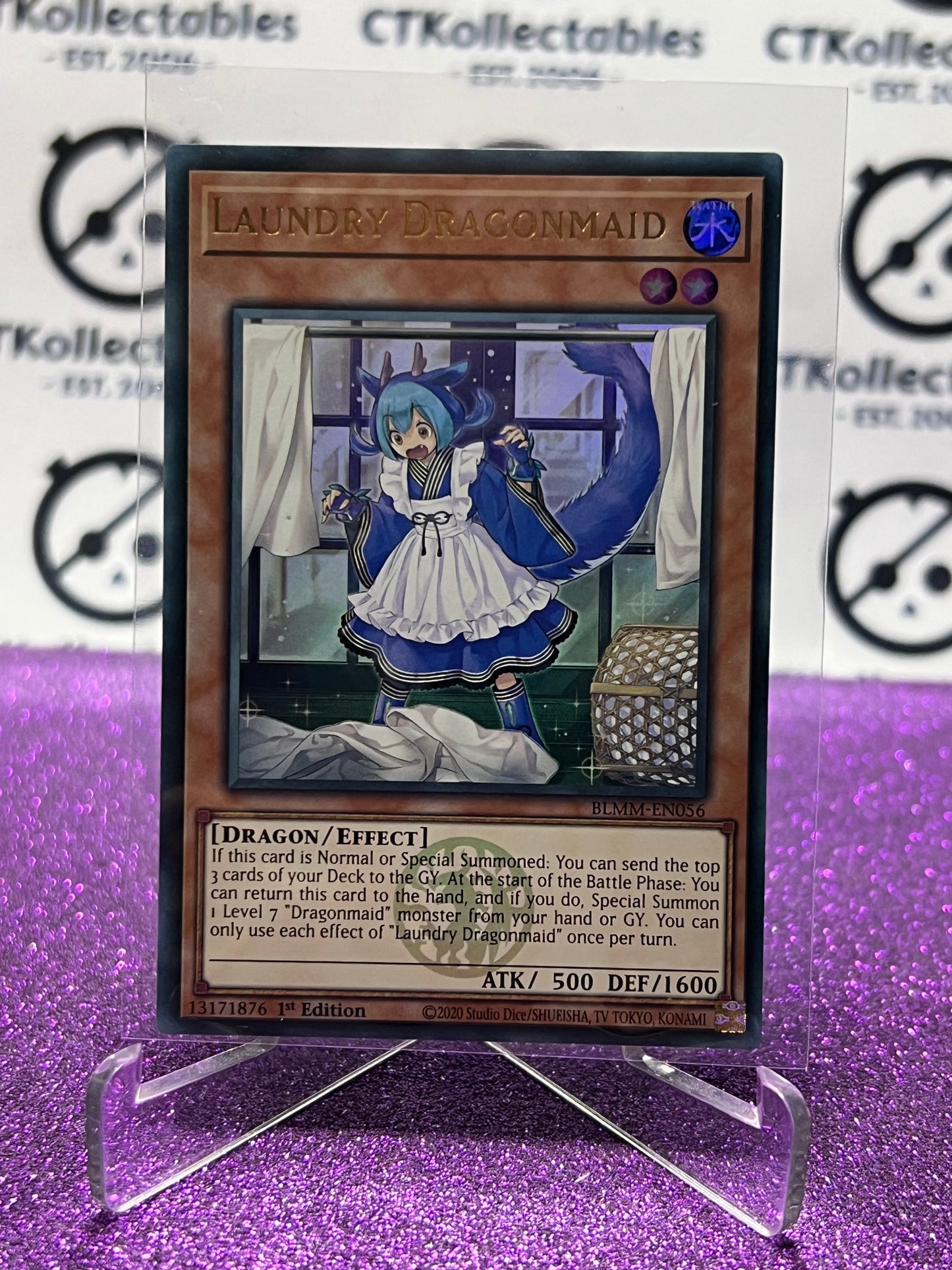 YU-GI-OH! BATTLES OF LEGEND MONSTER MAYHEM LAUNDRY DRAGONMAID # BLMM-EN056 ULTRA RARE 1ST EDITION CARD