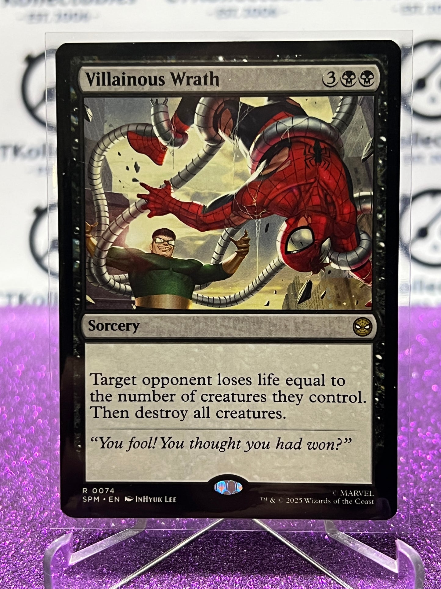 2025 MAGIC THE GATHERING SPIDER-MAN VILLAINOUS WRATH # R 0074 RARE NON-FOIL SORCERY CARD