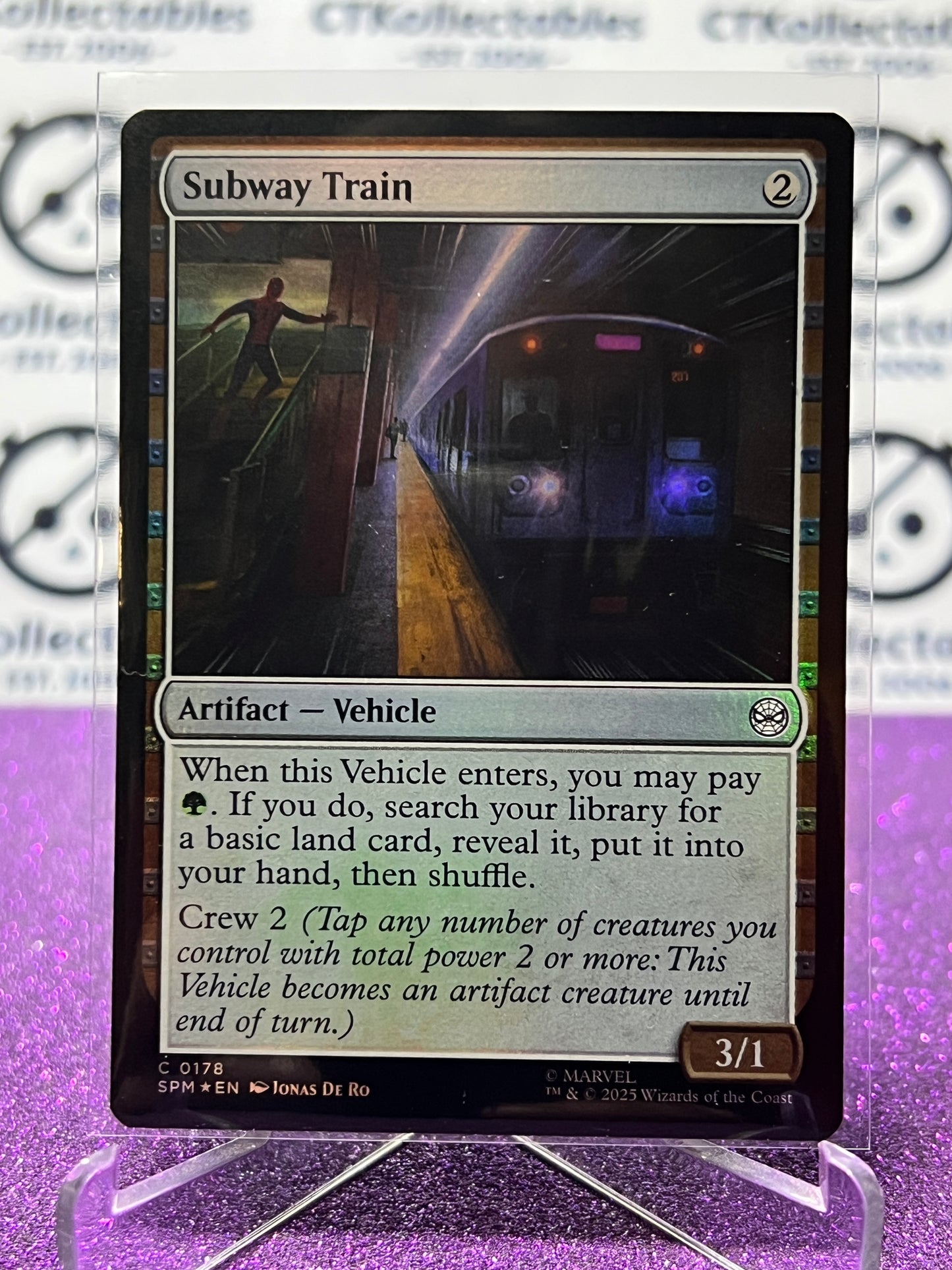 2025 MAGIC THE GATHERING SPIDER-MAN SUBWAY TRAIN # C 0178 COMMON FOIL ARTIFACT CARD