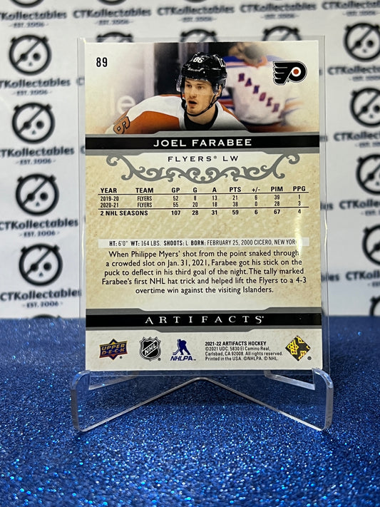 2021-22 UPPER DECK ARTIFACTS JOEL FARABEE # 89 PHILADELPHIA FLYERS NHL HOCKEY CARD