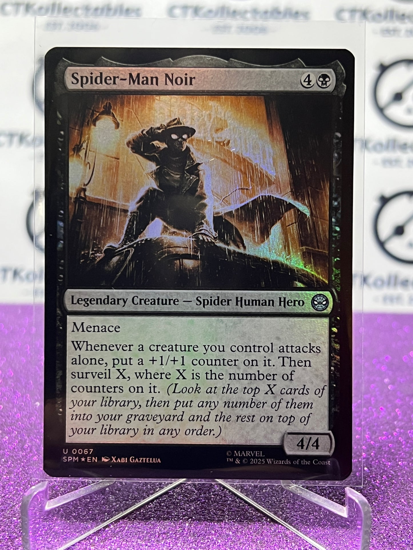 2025 MAGIC THE GATHERING SPIDER-MAN SPIDER-MAN NOIR # U 0067 UNCOMMON FOIL LEGENDARY CREATURE CARD