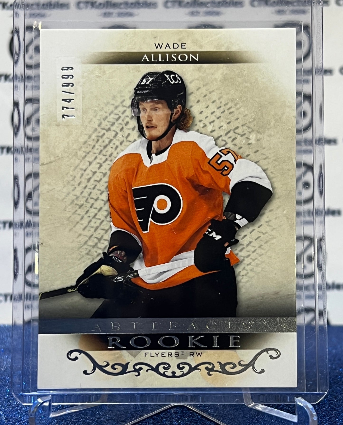 2021-22 UPPER DECK ARTIFACTS WADE ALLISON # 177 ROOKIE SILVER /999 PHILADELPHIA FLYERS NHL HOCKEY CARD