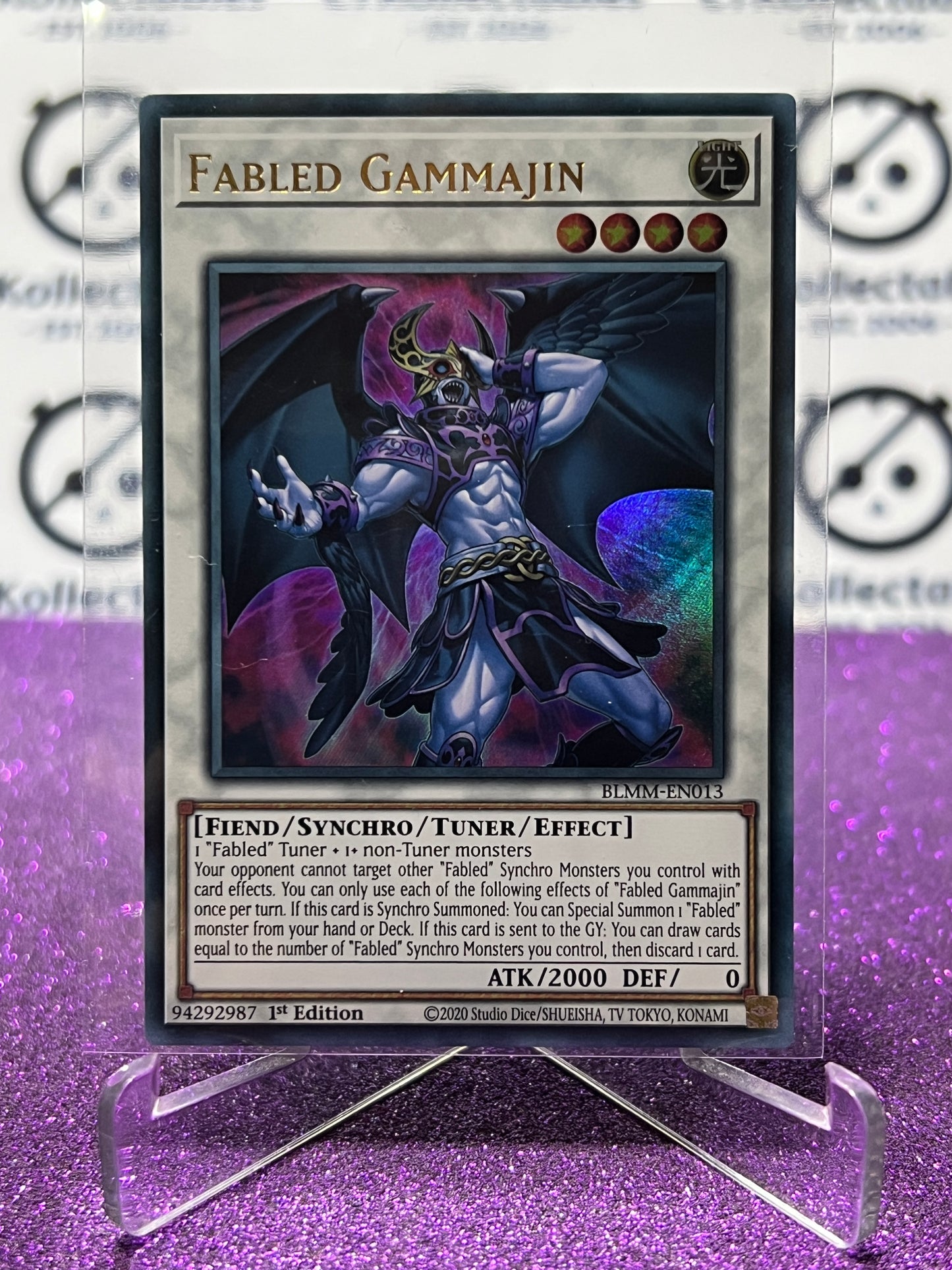 YU-GI-OH! BATTLES OF LEGEND MONSTER MAYHEM FABLED GAMMAJIN # BLMM-EN013 1ST EDITION CARD