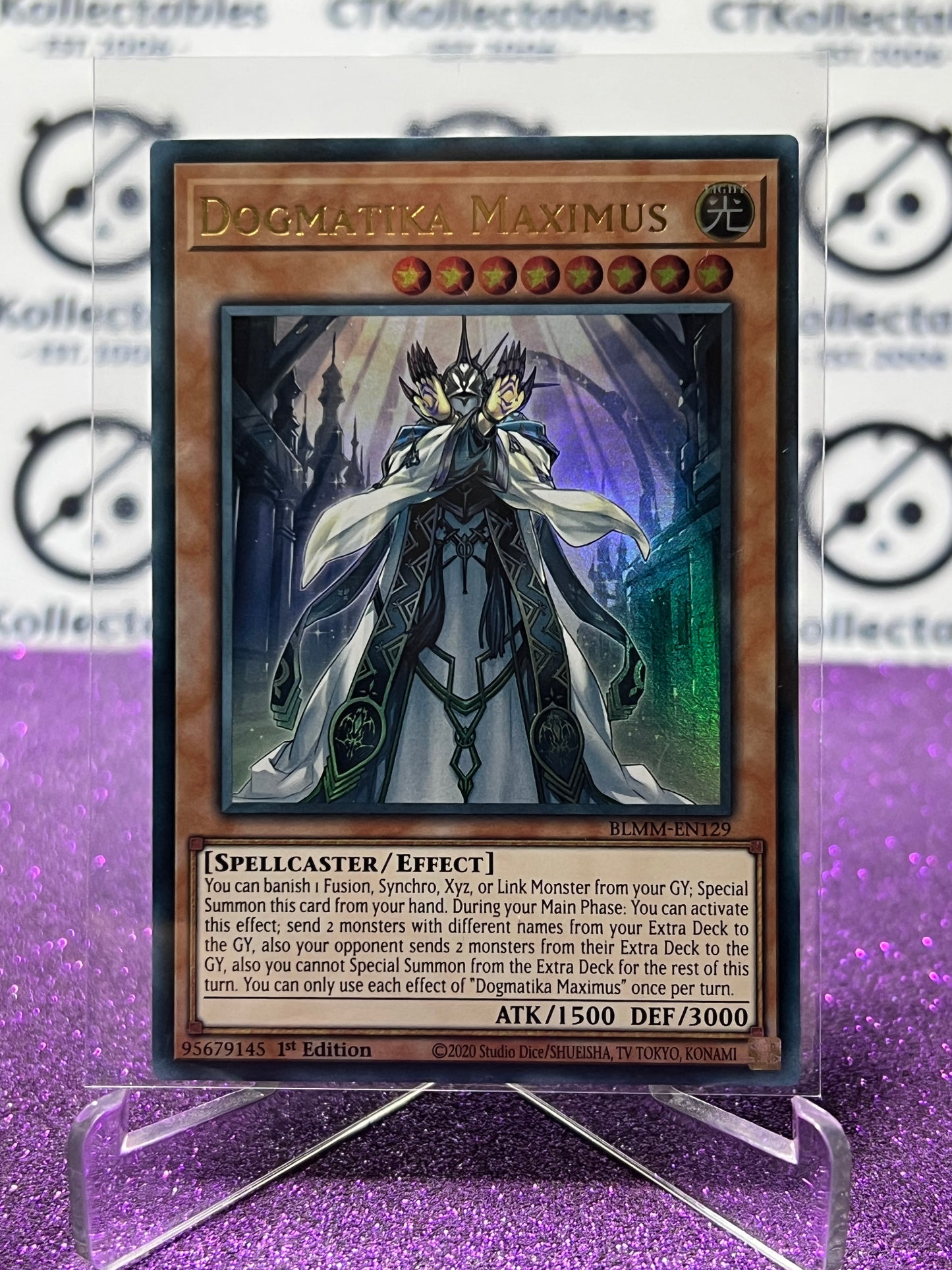 YU-GI-OH! BATTLES OF LEGEND MONSTER MAYHEM DOGMATIKA MAXIMUS # BLMM-EN129 1ST EDITION CARD