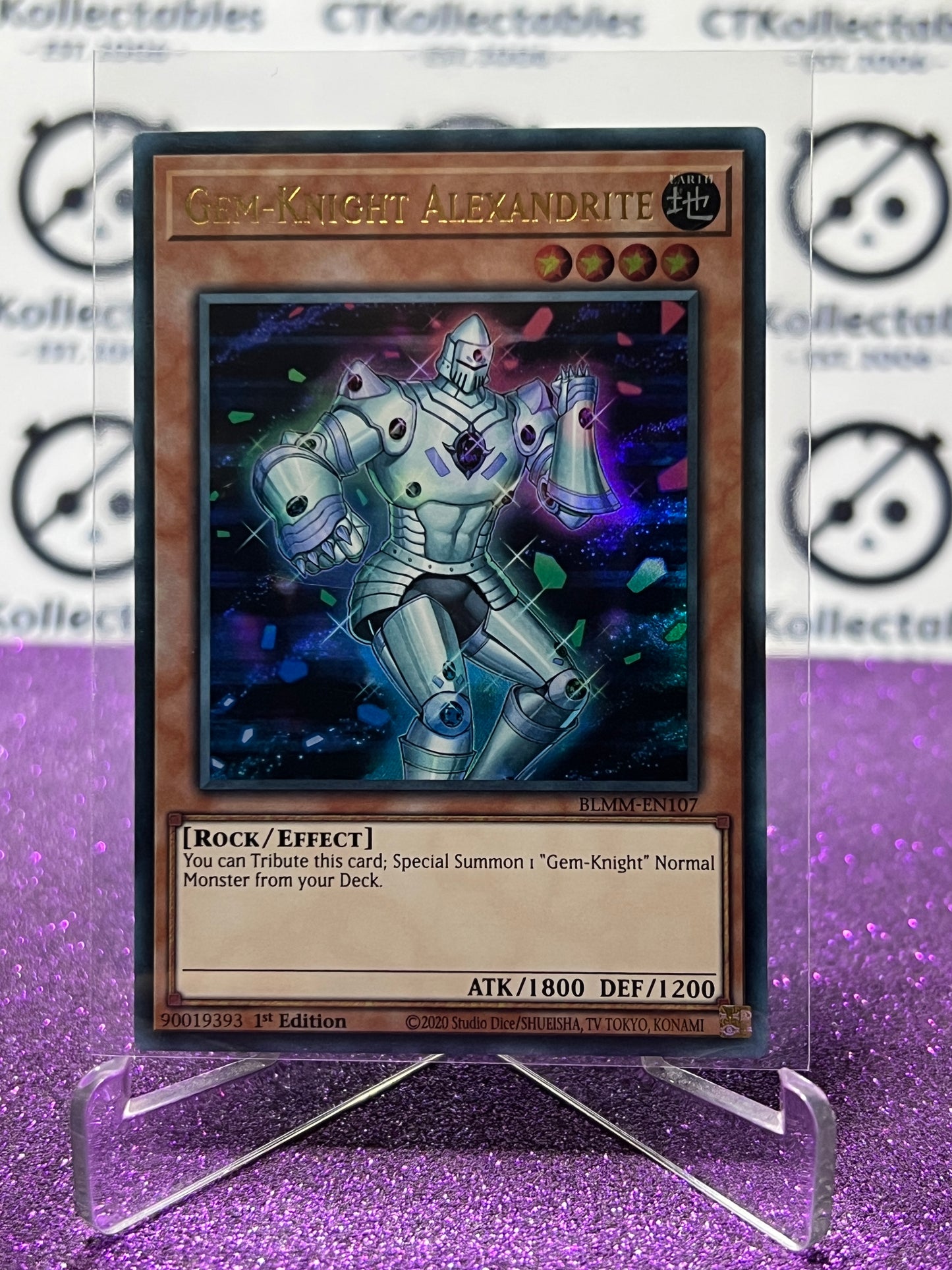 YU-GI-OH! BATTLES OF LEGEND MONSTER MAYHEM GEM-KNIGHT ALEXANDRITE # BLMM-EN107 1ST EDITION CARD