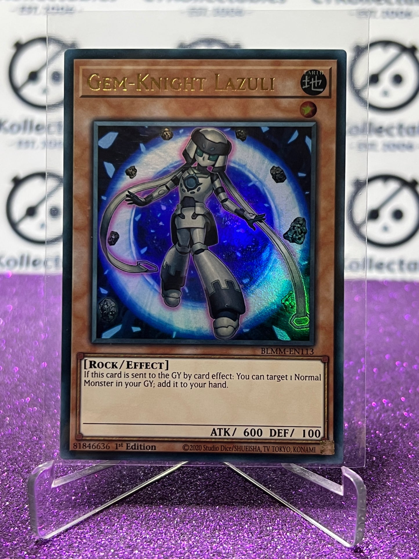YU-GI-OH! BATTLES OF LEGEND MONSTER MAYHEM GEM-KNIGHT LAZULI # BLMM-EN113 1ST EDITION CARD