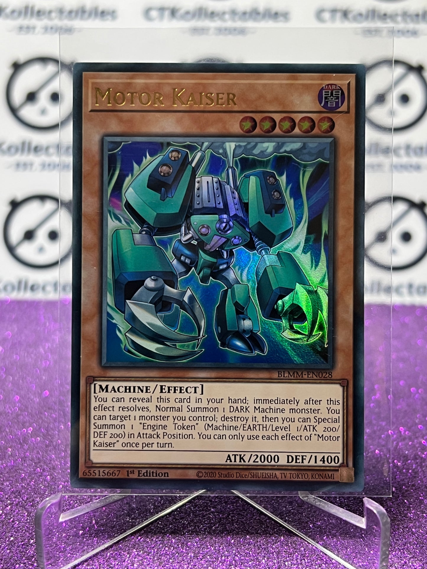 YU-GI-OH! BATTLES OF LEGEND MONSTER MAYHEM MOTOR KAISER # BLMM-EN028 1ST EDITION CARD