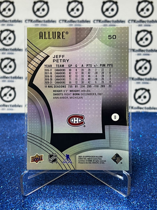 2021-22 UPPER DECK ALLURE JEFF PETRY # 50 MONTREAL CANADIANS HOCKEY CARD
