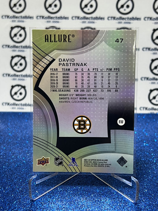 2021-22 UPPER DECK ALLURE DAVID PASTRNAK # 47 BOSTON BRUINS HOCKEY CARD