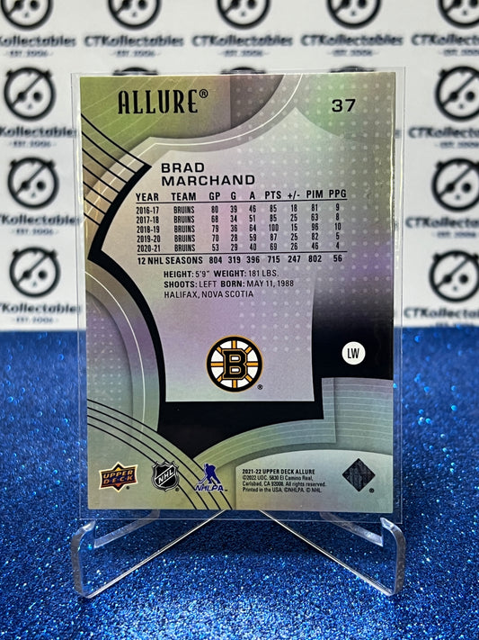 2021-22 UPPER DECK ALLURE BRAD MARCHAND # 37 BOSTON BRUINS HOCKEY CARD