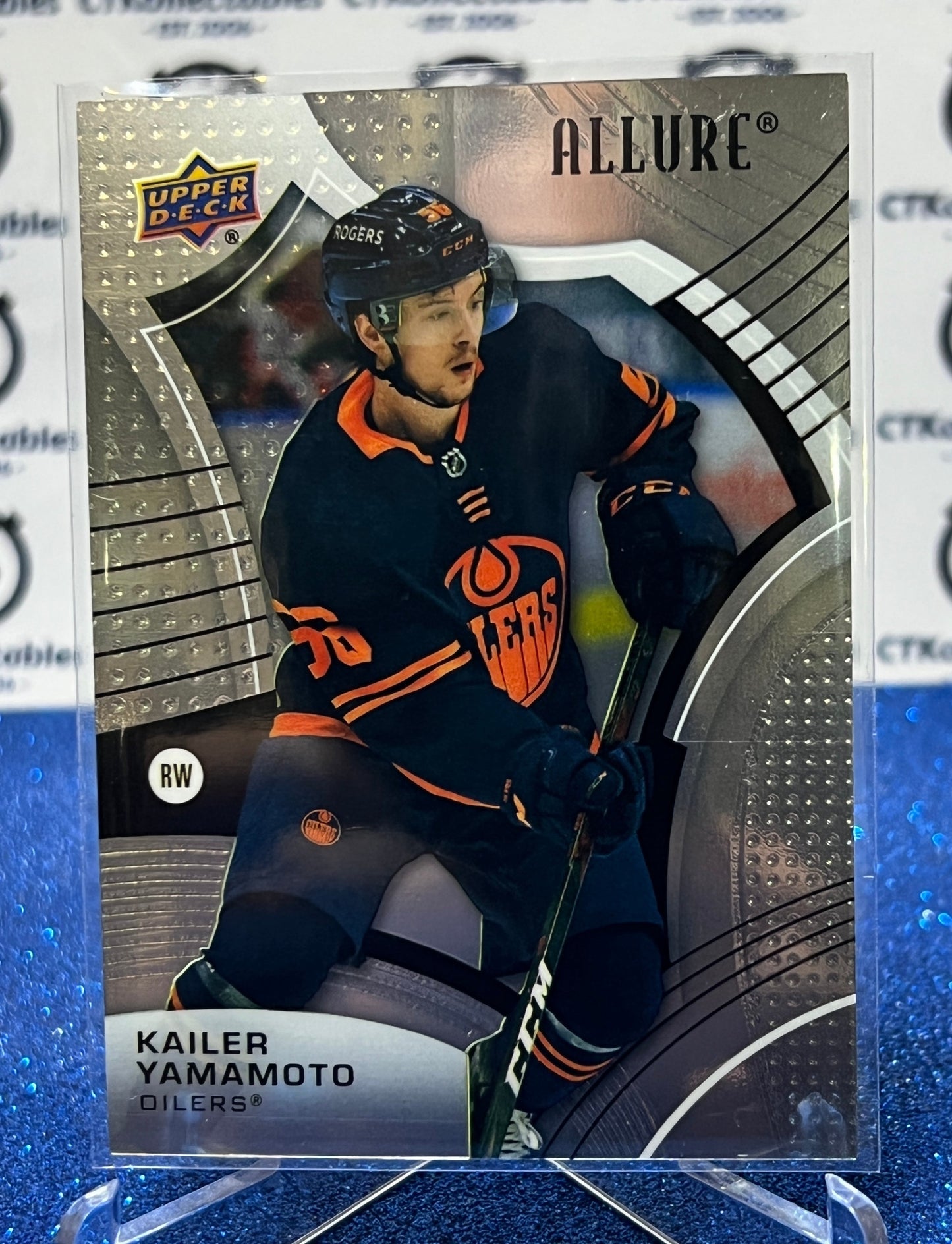 2021-22 UPPER DECK ALLURE KAILER YAMAMOTO # 29 EDMONTON OILERS HOCKEY CARD