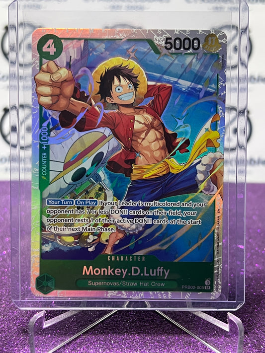 2025 ONE PIECE THE BEST V2 MONKEY.D.LUFFY # PRB02-005 SR FOIL ENGLISH TRADING GAME CARD