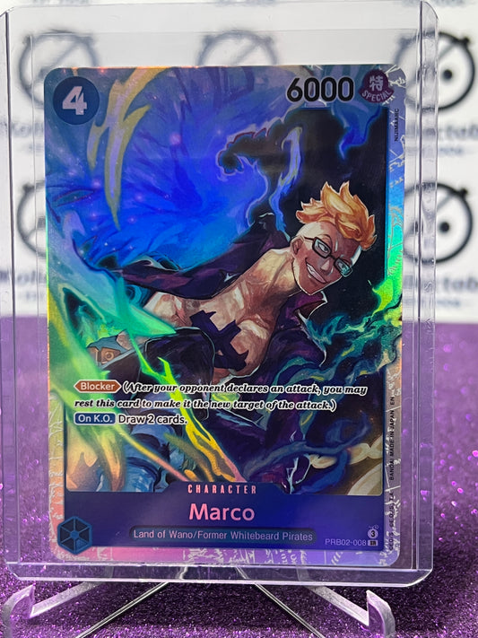 2025 ONE PIECE THE BEST V2 MARCO # PRB02-008 SR FOIL ENGLISH TRADING GAME CARD