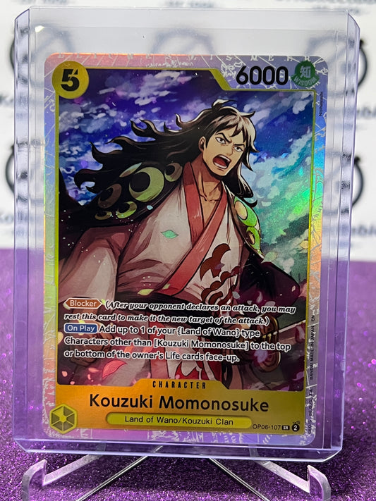 2025 ONE PIECE THE BEST V2 KOUZUKI MOMONOSUKE # OP06-107 SR FOIL ENGLISH TRADING GAME CARD