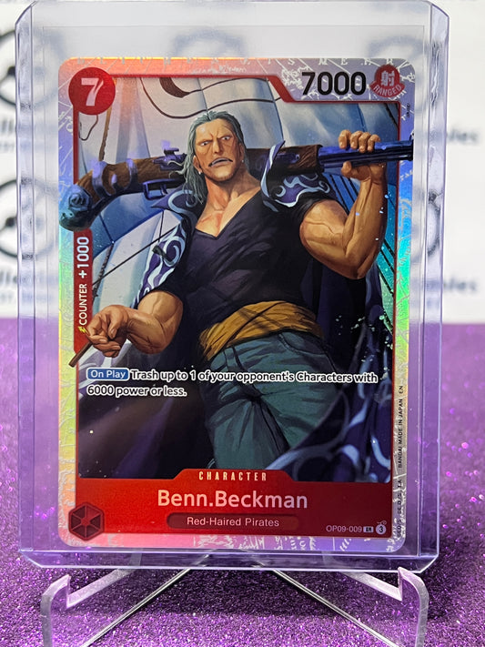 2025 ONE PIECE THE BEST V2 BENN.BECKMAN # OP09-009 SR FOIL ENGLISH TRADING GAME CARD
