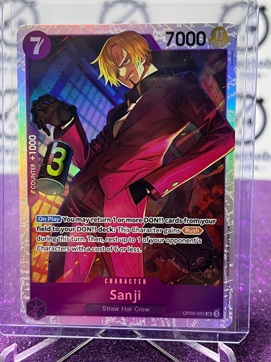 2025 ONE PIECE THE BEST V2 SANJI # OP09-065 SR FOIL ENGLISH TRADING GAME CARD