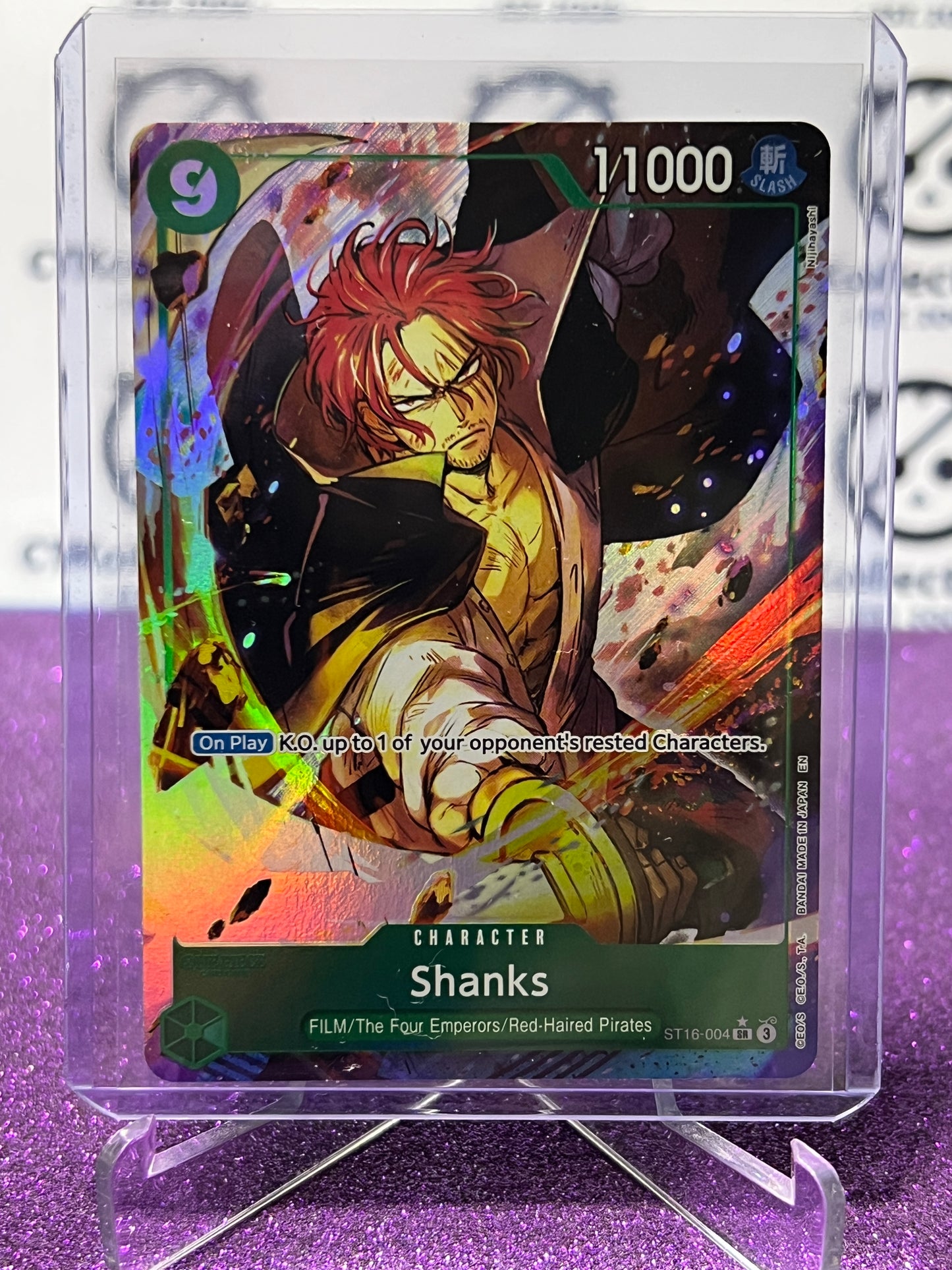 2025 ONE PIECE THE BEST V2 SHANKS # ST16-004 SR* FOIL ENGLISH TRADING GAME CARD