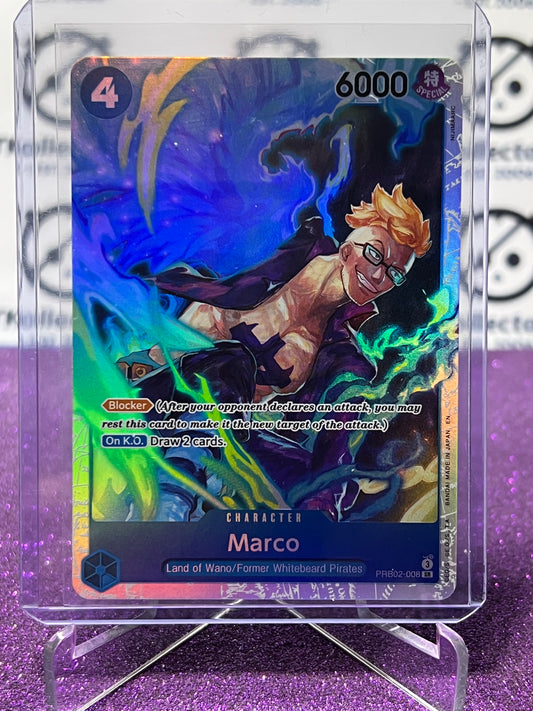 2025 ONE PIECE THE BEST V2 MARCO # PRB02-008 SR FOIL ENGLISH TRADING GAME CARD