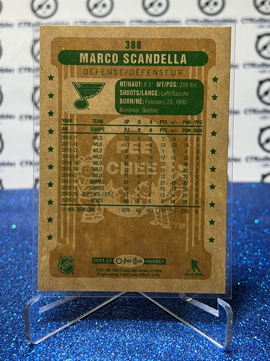 2021-22 O-PEE-CHEE MARCO SCANDELLA # 388 RETRO ST. LOUIS BLUES NHL HOCKEY CARD