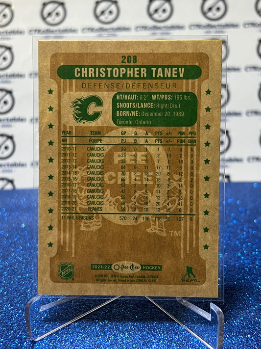 2021-22 O-PEE-CHEE CHRISTOPHER TANEV # 208 RETRO CALGARY FLAMES NHL HOCKEY CARD