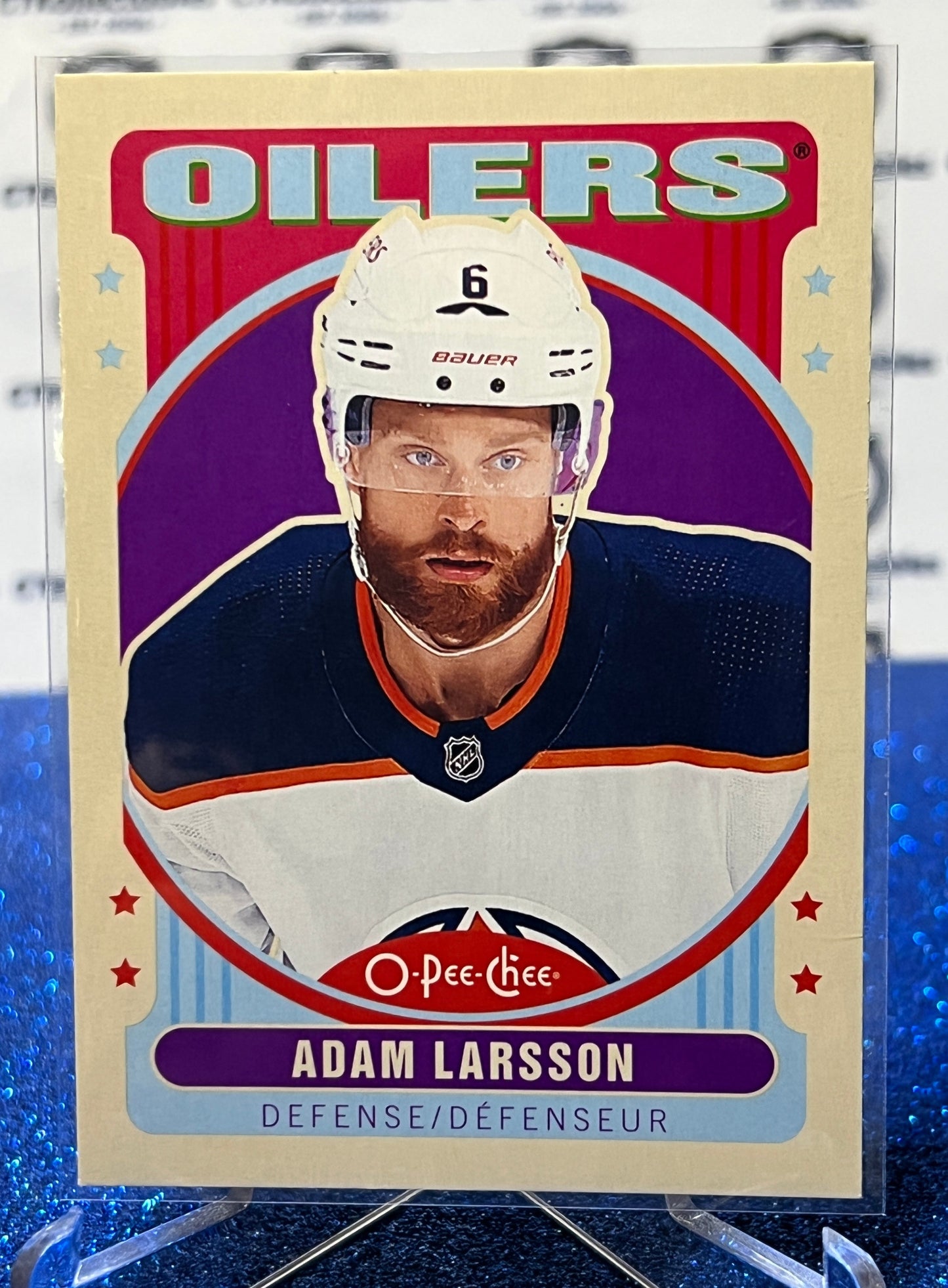 2021-22 O-PEE-CHEE ADAM LARSSON # 101 RETRO EDMONTON OILERS NHL HOCKEY CARD