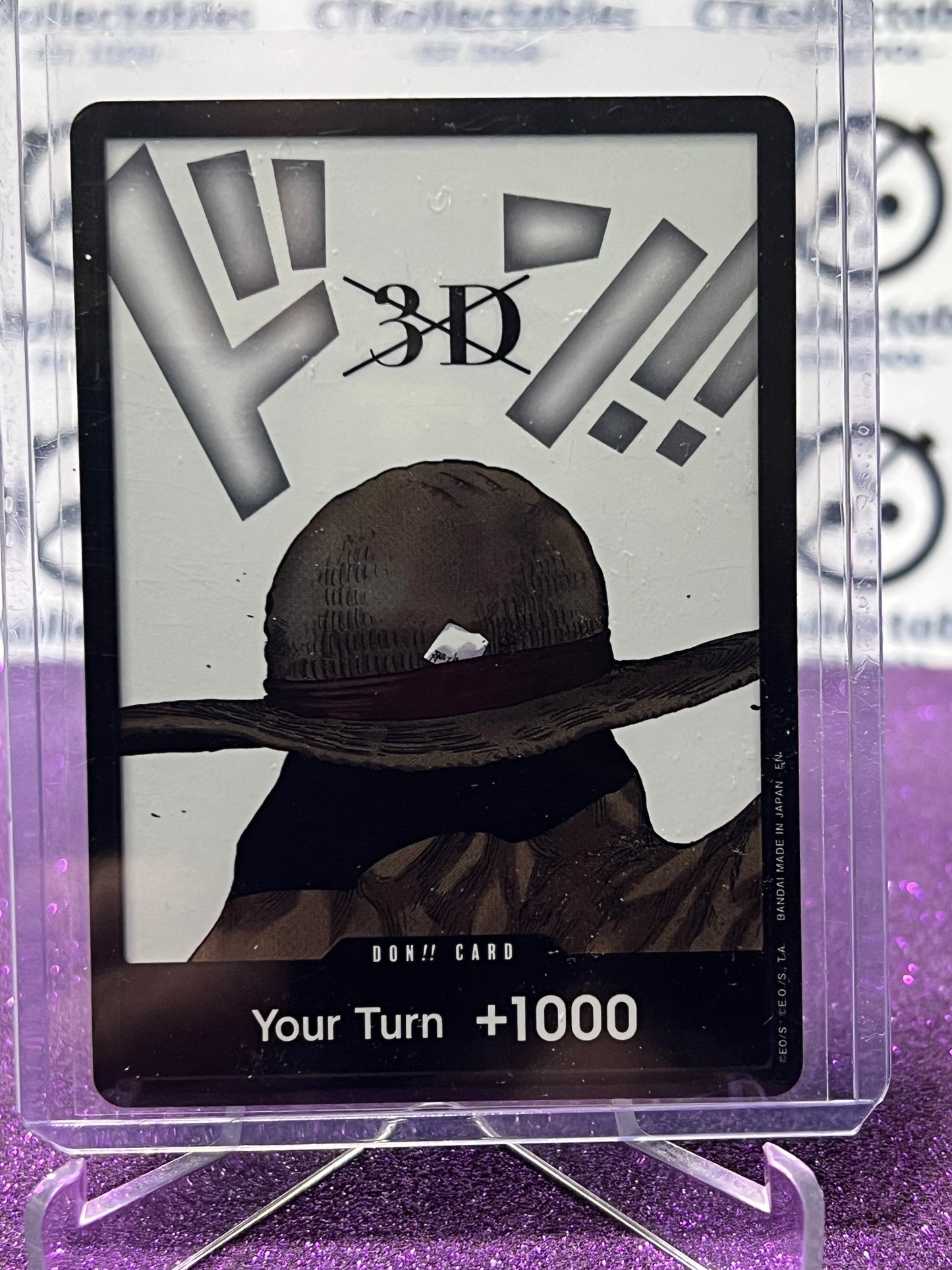 2025 ONE PIECE LEGACY OF THE MASTER DON CARD 3D YOUR TURN +1000 # OP12 FOIL TRADING GAME CARD