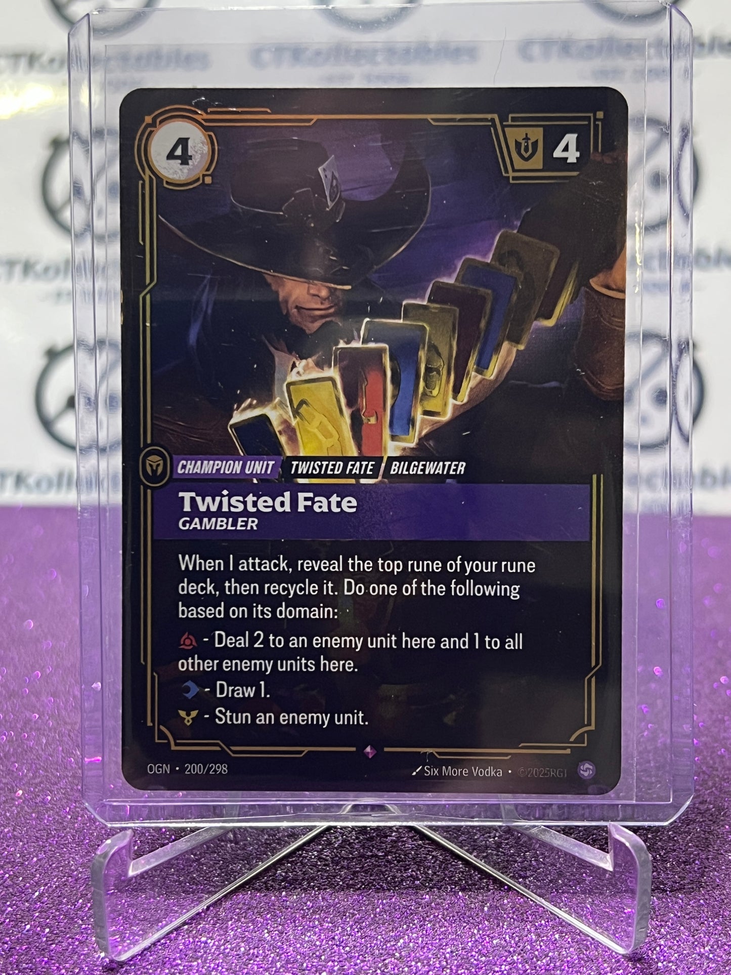 2025 RIFTBOUND LEAGUE OF LEGENDS TWISTED FATE # 200/298 RARE FOIL TRADING GAME CARD