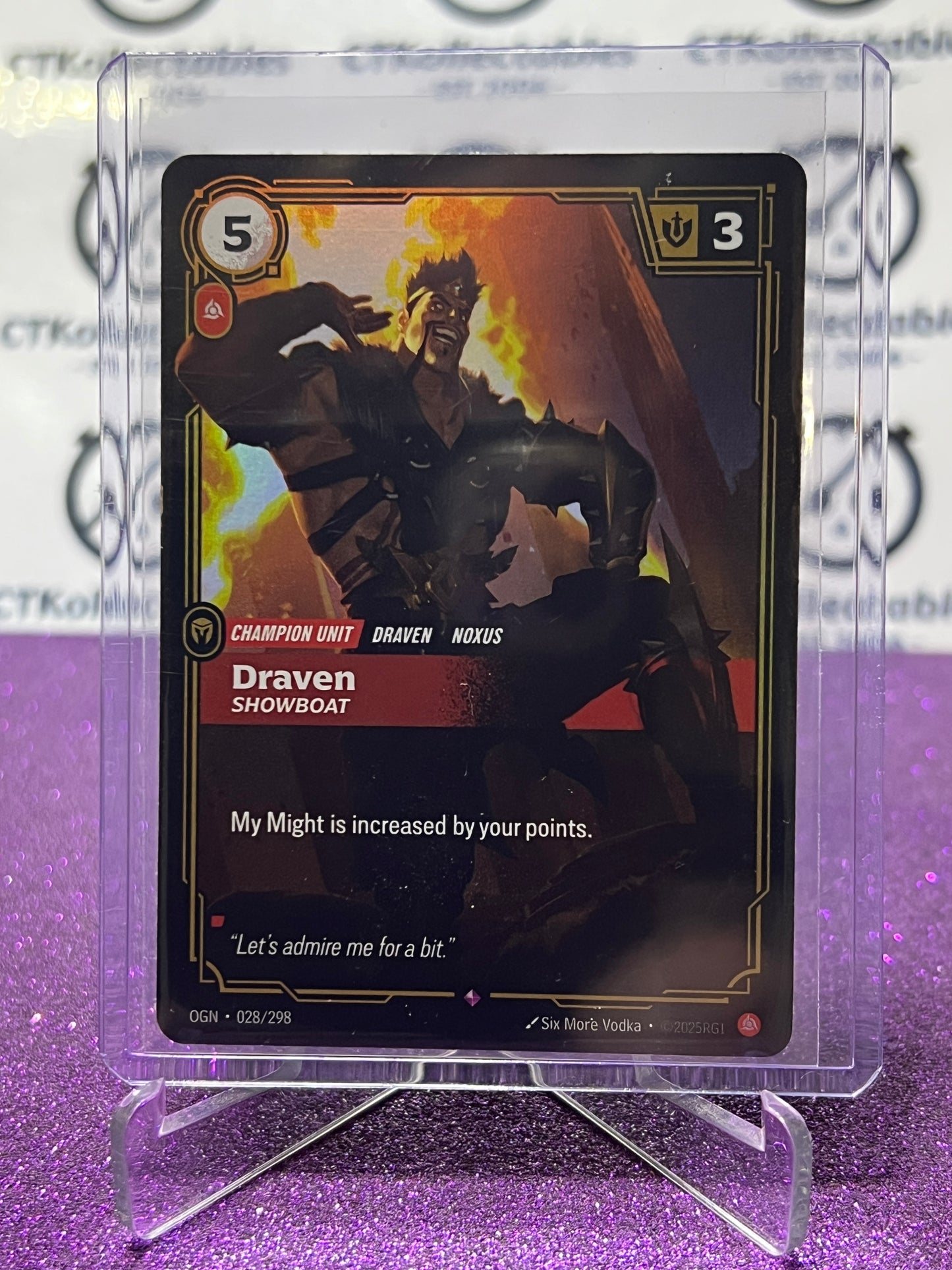 2025 RIFTBOUND LEAGUE OF LEGENDS DRAVEN # 028/298 RARE FOIL TRADING GAME CARD