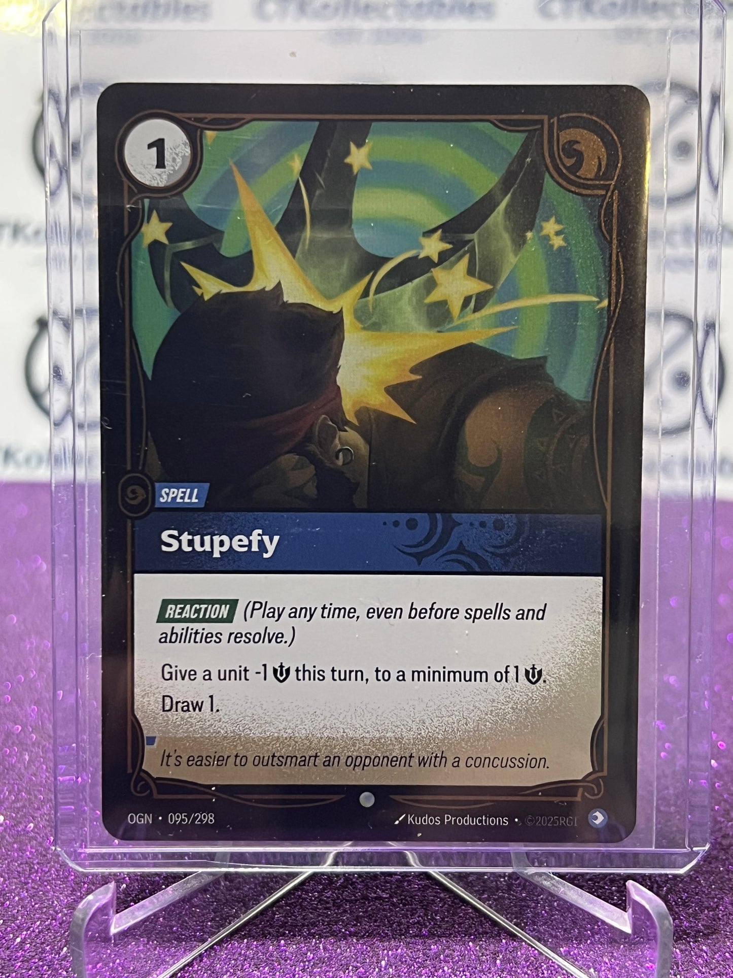2025 RIFTBOUND LEAGUE OF LEGENDS STUPEFY # 095/298 FOIL TRADING GAME CARD