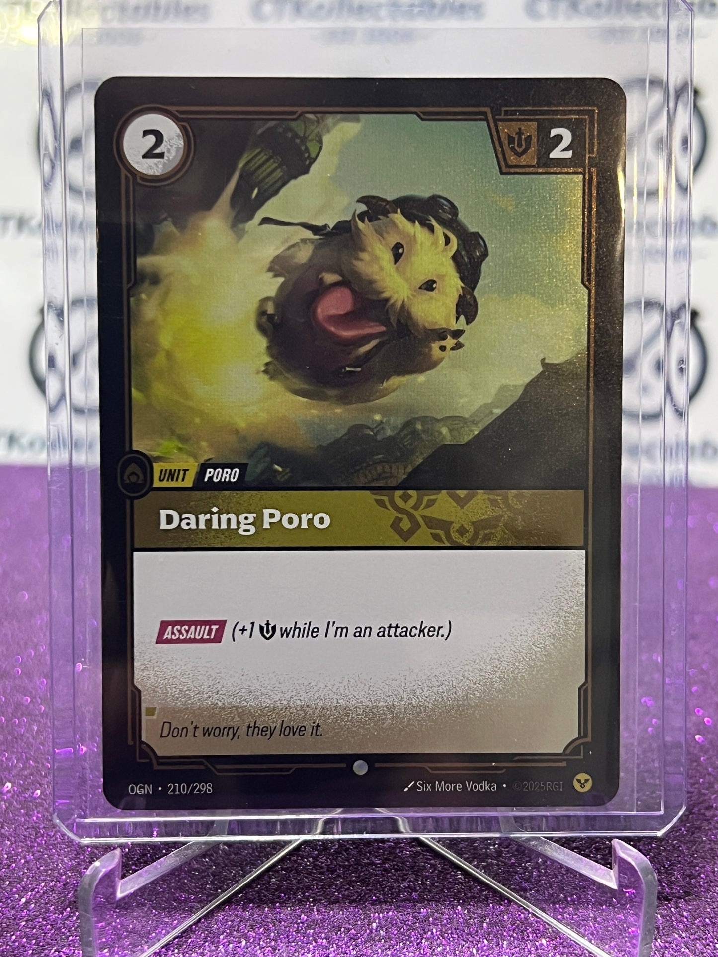 2025 RIFTBOUND LEAGUE OF LEGENDS DARING PORO # 210/298 FOIL TRADING GAME CARD