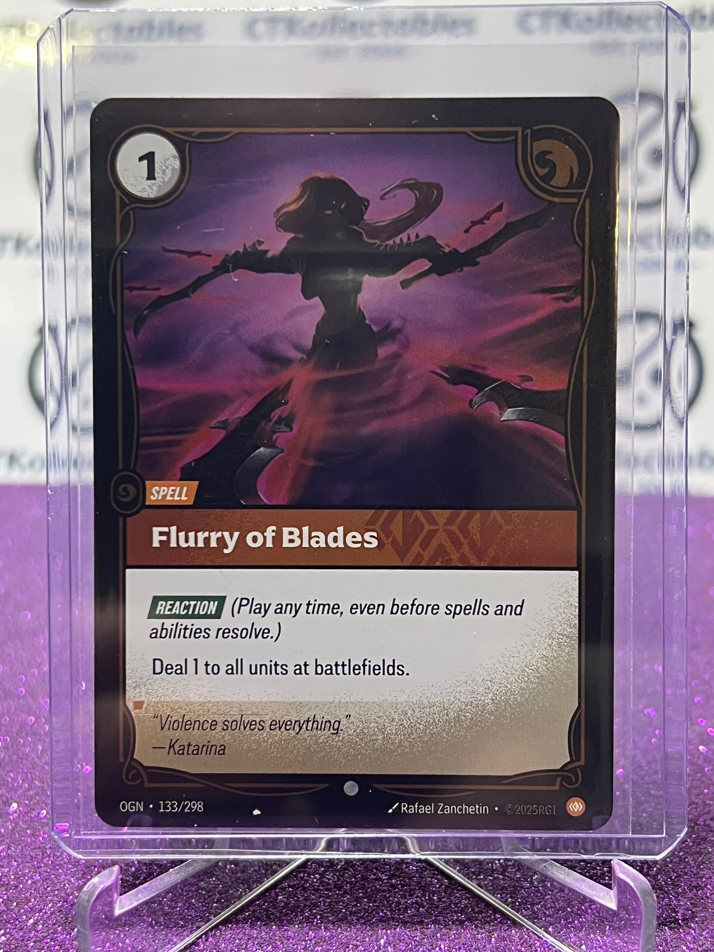 2025 RIFTBOUND LEAGUE OF LEGENDS FLURRY OF BLADES # 133/298 FOIL TRADING GAME CARD