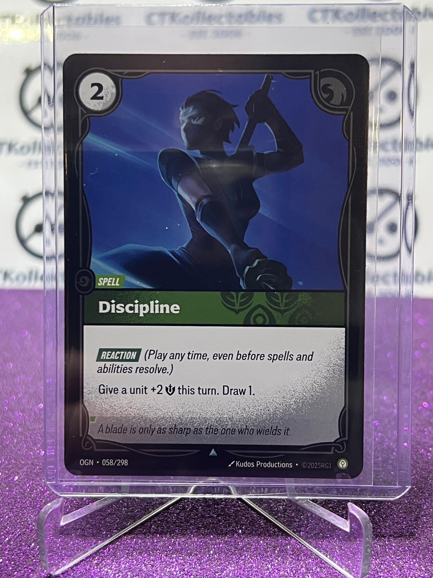 2025 RIFTBOUND LEAGUE OF LEGENDS DISCIPLINE # 058/298 FOIL TRADING GAME CARD