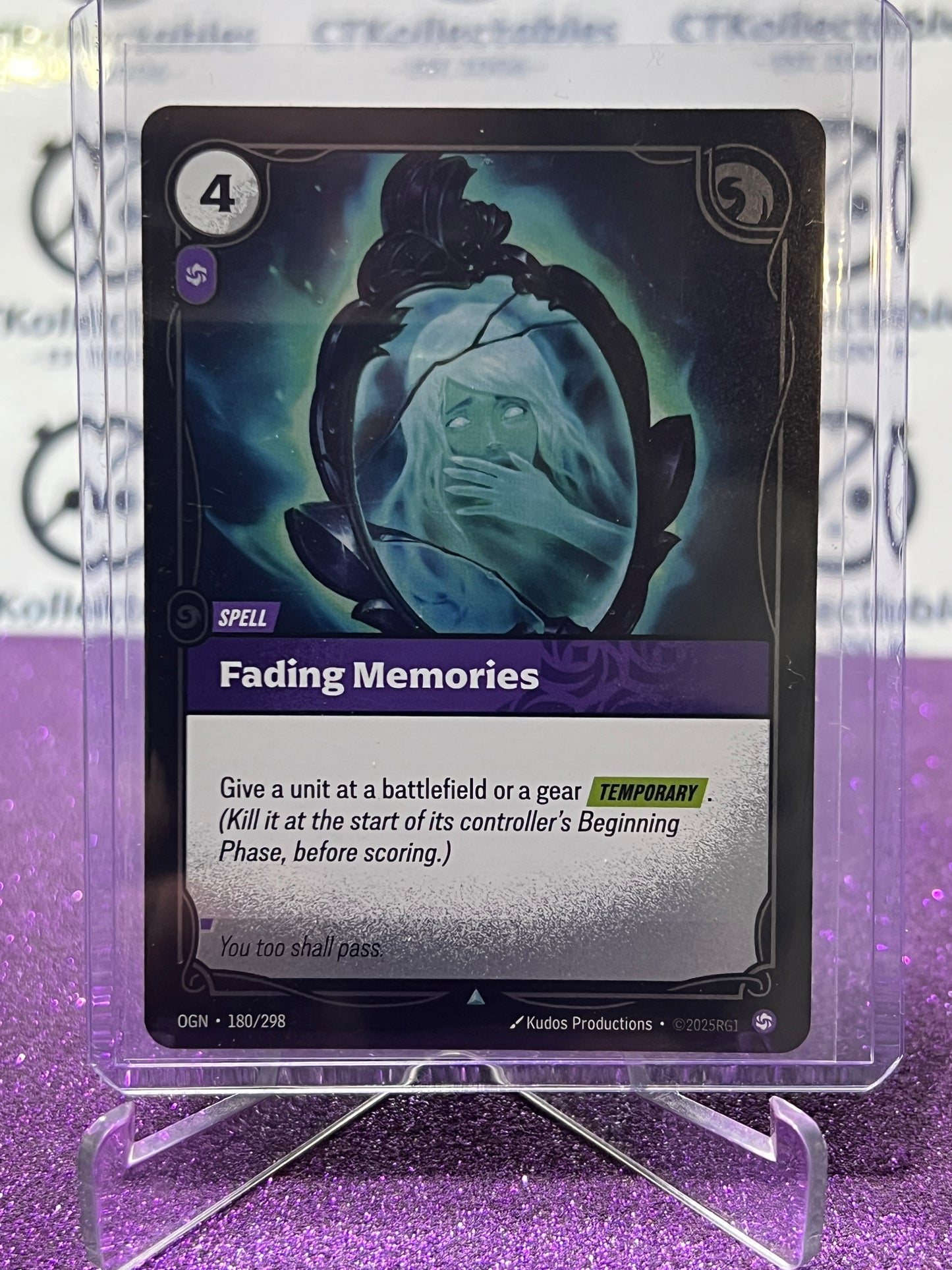 2025 RIFTBOUND LEAGUE OF LEGENDS FADING MEMORIES # 180/298 FOIL TRADING GAME CARD