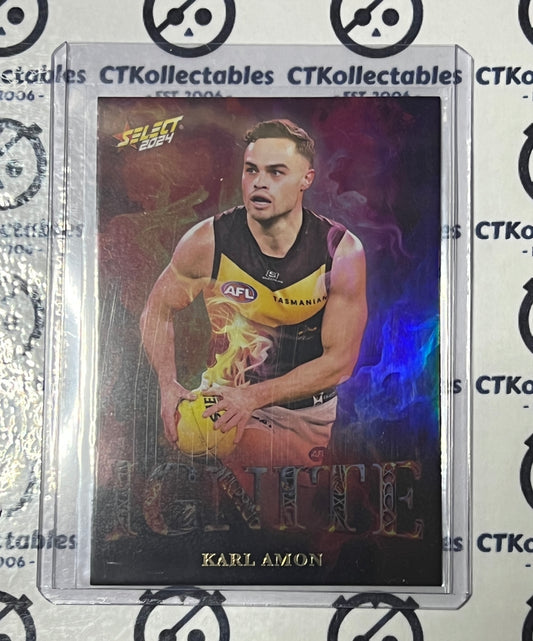 2024 AFL SELECT FOOTY STARS KARL AMON # IG37 IGNITE HAWTHORN HAWKS