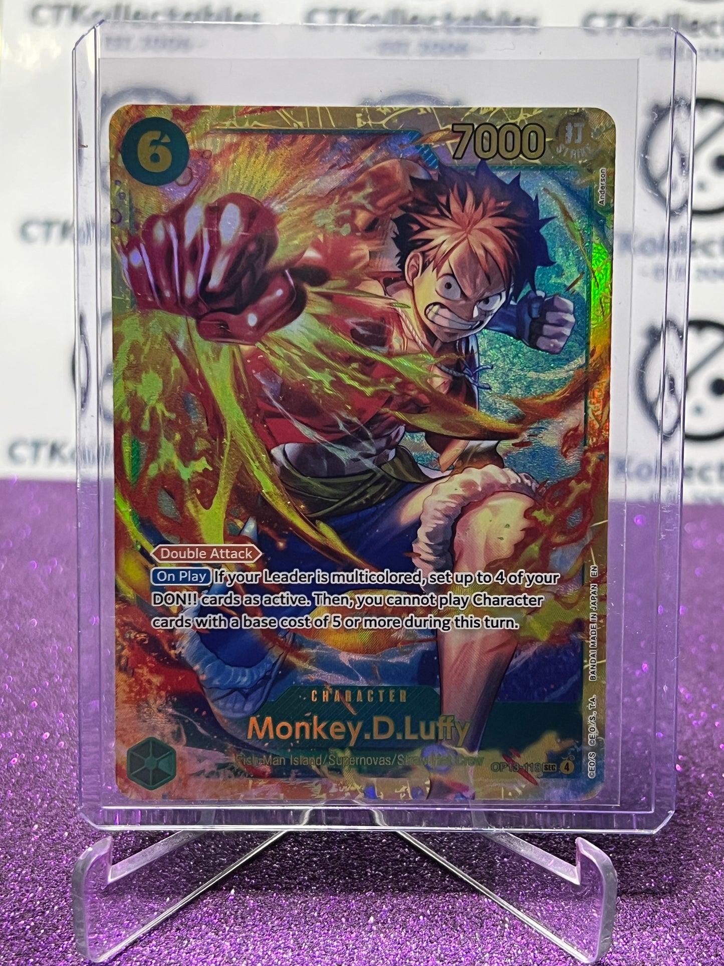 2025 ONE PIECE CARRYING ON HIS WILL MONKEY.D.LUFFY # OP13-112 SEC FOIL ENGLISH TRADING GAME CARD