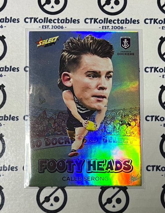 2024 AFL SELECT FOOTY STARS CALEB SERONG # FH29 FOOTY HEADS FREMANTLE DOCKERS