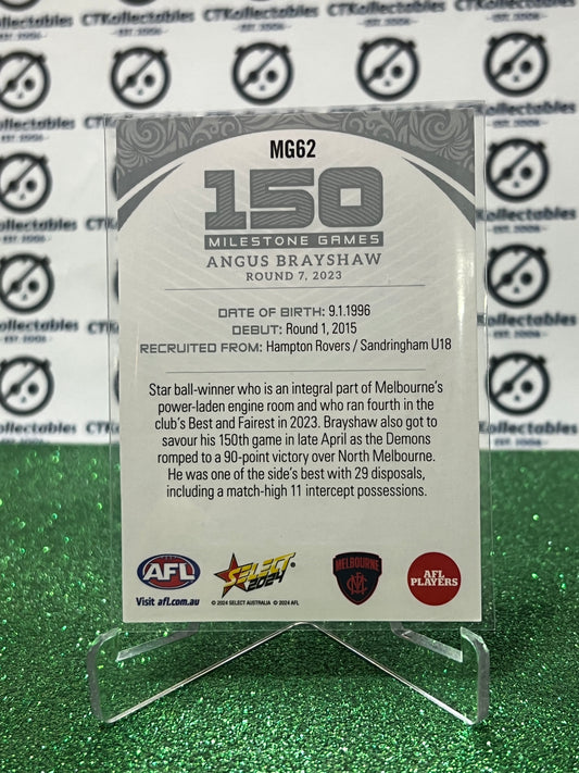 2024 AFL SELECT FOOTY STARS ANGUS BRAYSHAW # MG62 MILESTONE MELBOURNE DEMONS