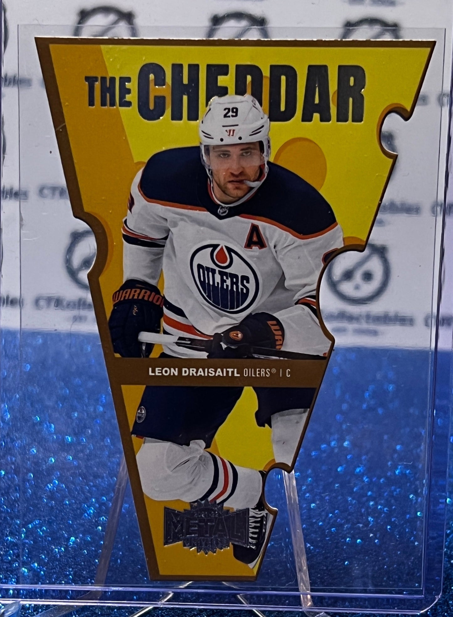 2021-22 SKYBOX METAL LEON DRAISAITL # TC-5 THE CHEDDAR EDMONTON OILERS HOCKEY CARD