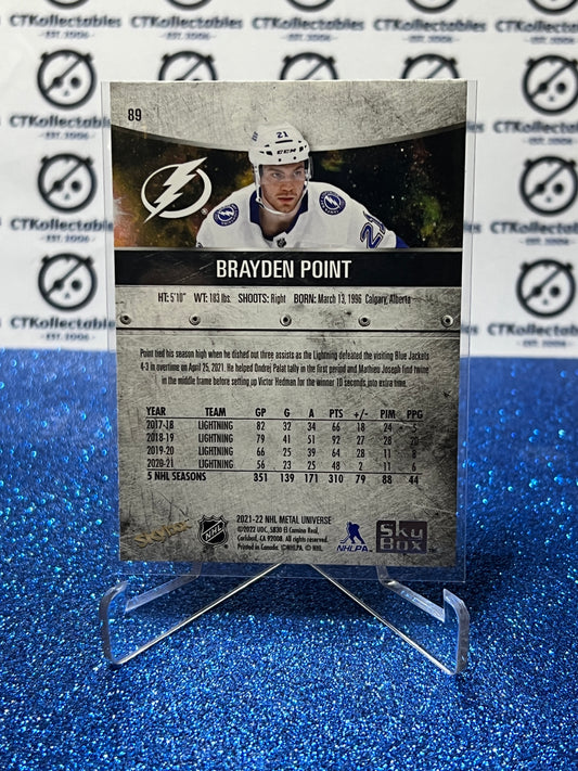 2021-22 SKYBOX METAL BRAYDEN POINT # 89 TAMPA BAY LIGHTNING HOCKEY CARD