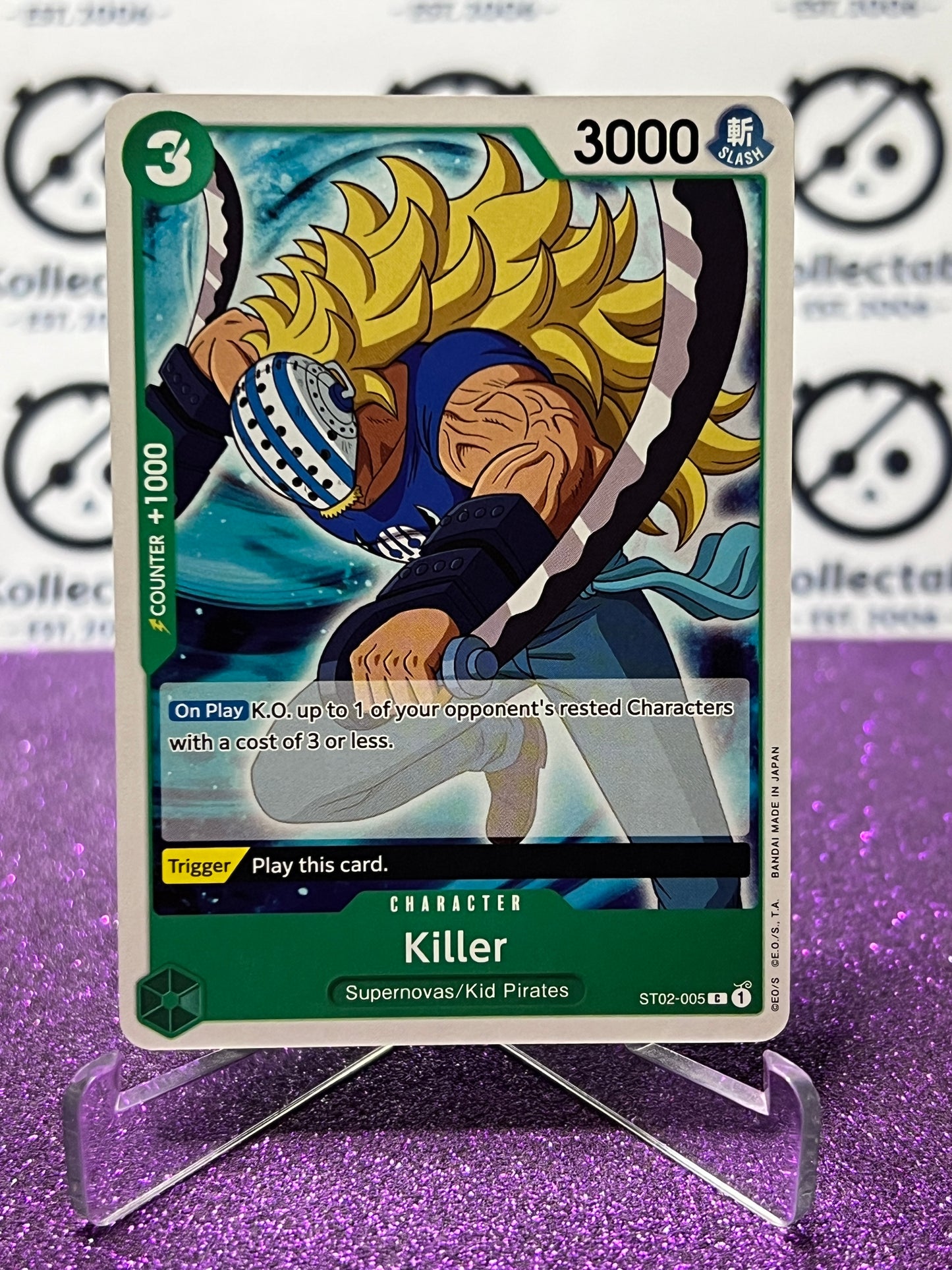 2023 PARAMOUNT WAR ONE PIECE KILLER # ST02-005 REVISION NON-FOIL TRADING GAME CARD