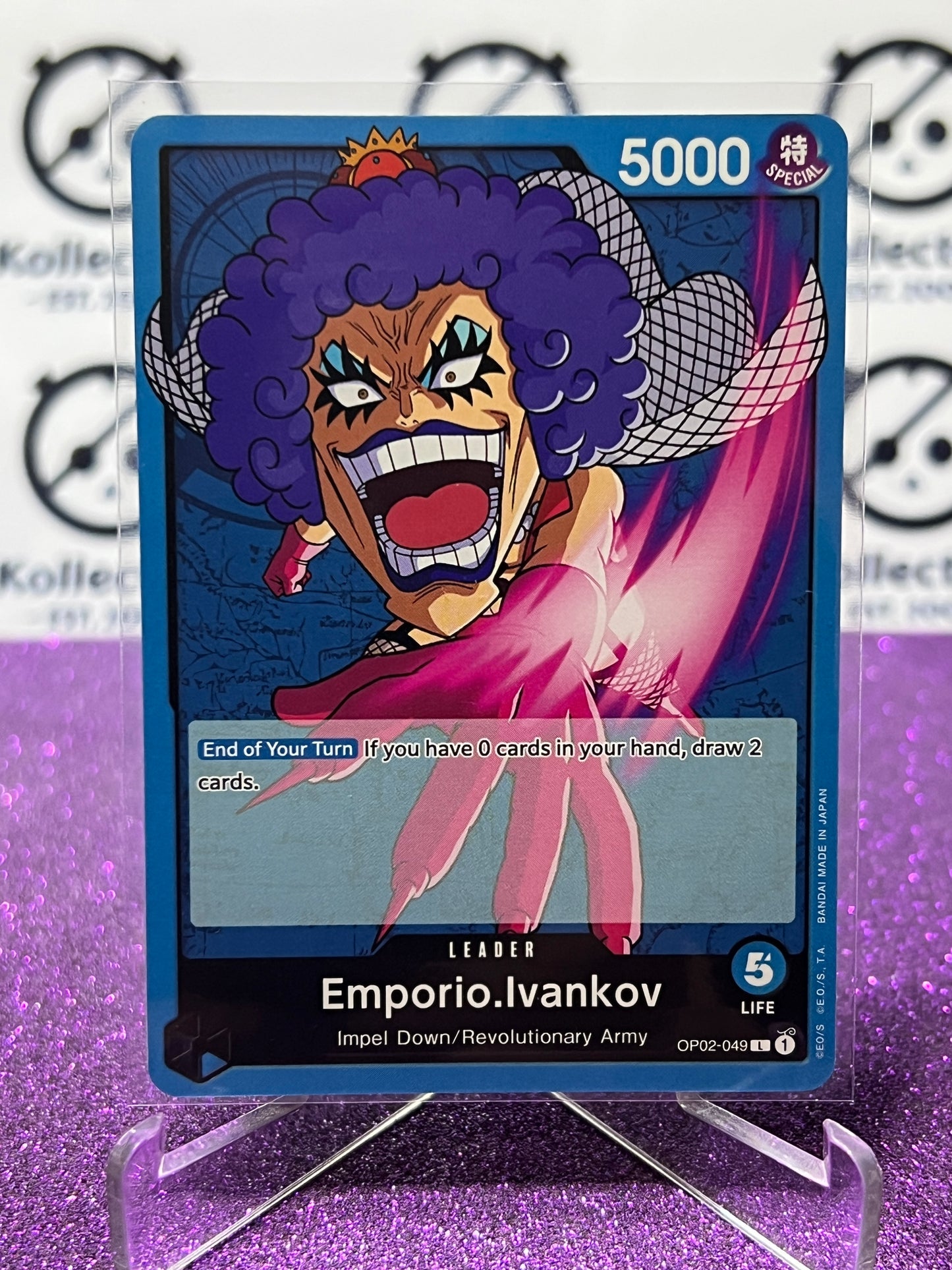 2023 PARAMOUNT WAR ONE PIECE EMPORIO.IVANKOV # OP02-049 L ENGLISH TRADING GAME CARD
