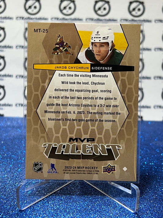 2023-24 UPPER DECK MVP JAKOB CHYCHRUN # MT-25 ARIZONA COYOTES NHL HOCKEY CARD