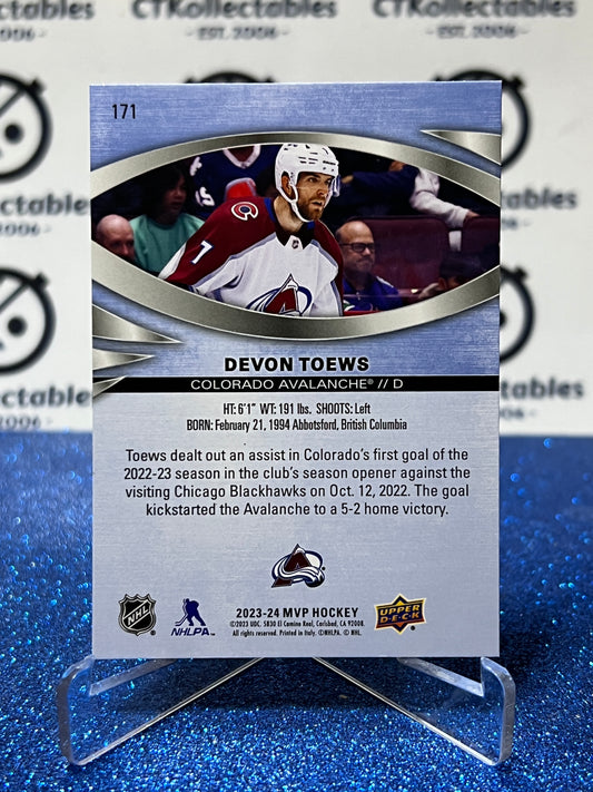2023-24 UPPER DECK MVP DEVON TOEWS # 171 COLORADO AVALANCHE HOCKEY CARD