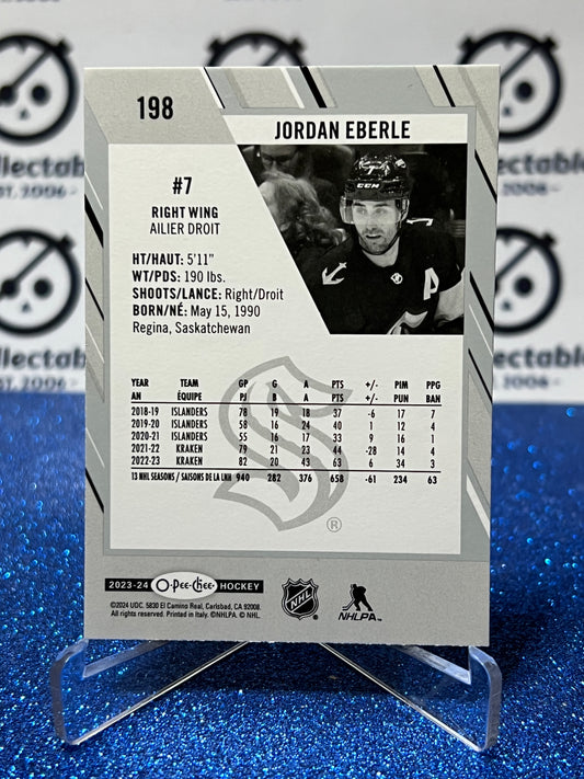 2023-24 O-PEE-CHEE JORDAN EBERLE # 198 SEATTLE KRAKEN NHL HOCKEY CARD